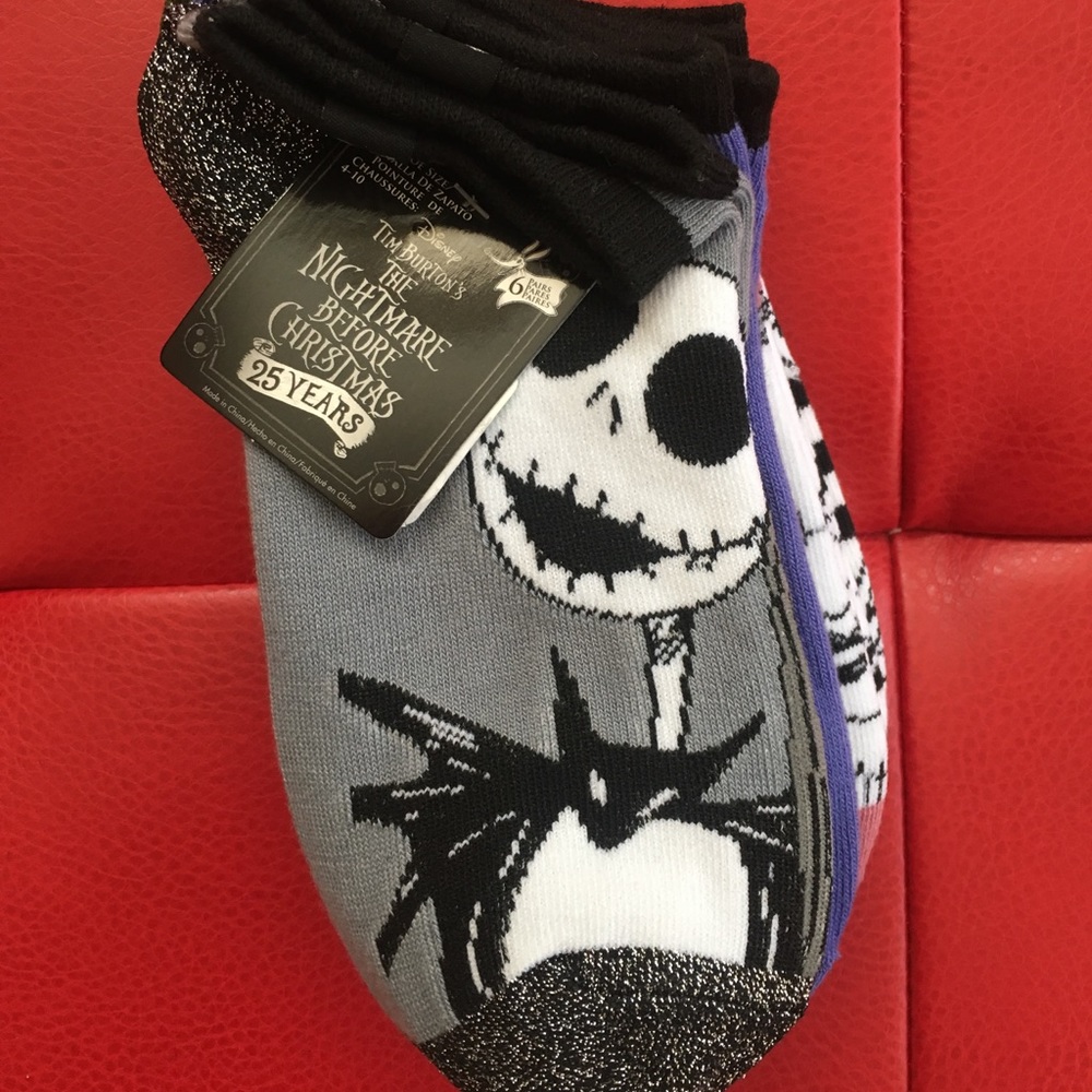 NWT Nightmare Before Christmas socks 6 pairs!!